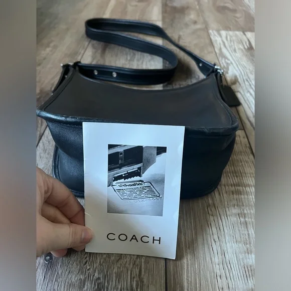 Vintage Vintage Coach Janice's Legacy Hobo Bag in Black Leather (Style 9950)